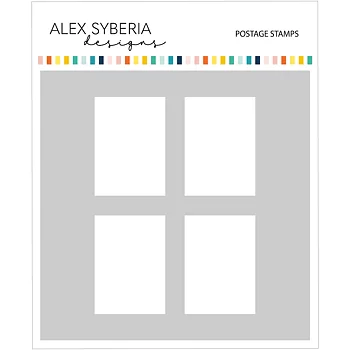 ALEX SYBERIA DESIGNS Postage Stamps Stencil