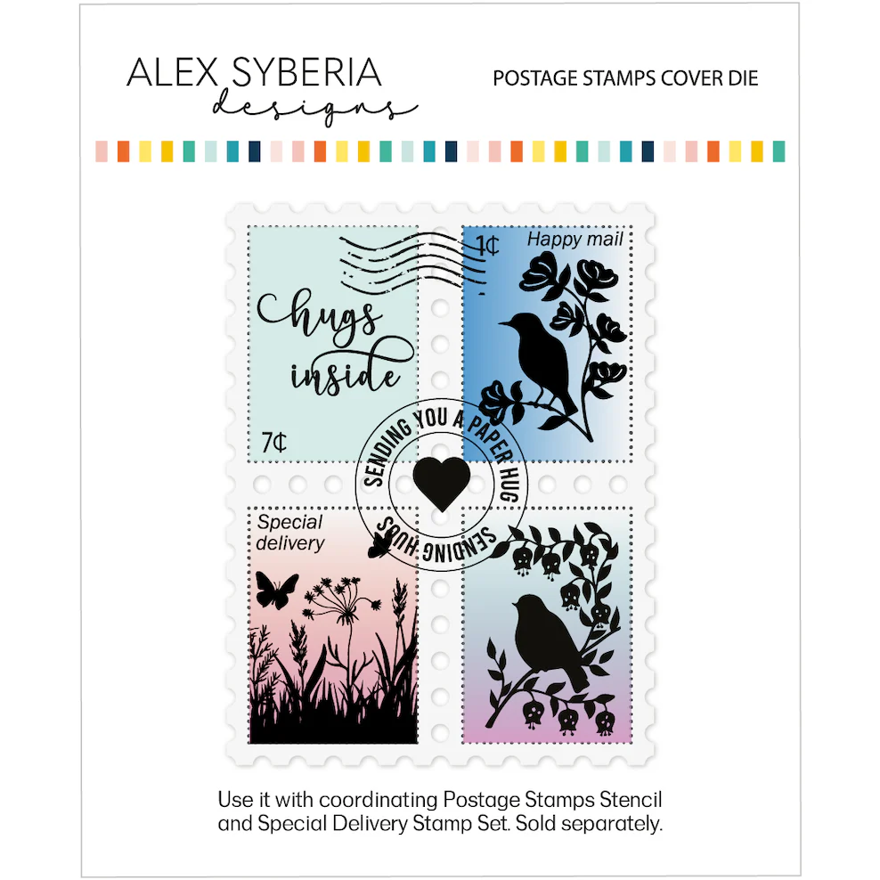 ALEX SYBERIA DESIGNS Postage Stamps Stencil - 6