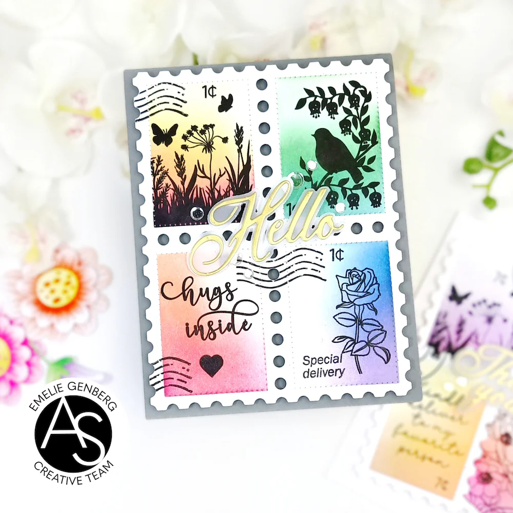 ALEX SYBERIA DESIGNS Postage Stamps Stencil - 8