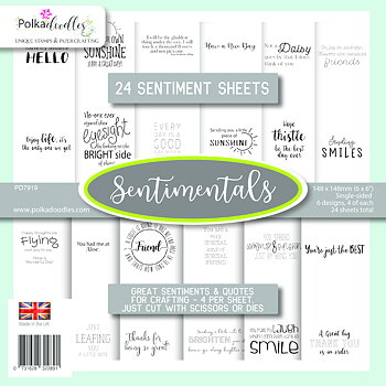 POLKADOODLES -Sentiment 6x6 Inch Paper Pack