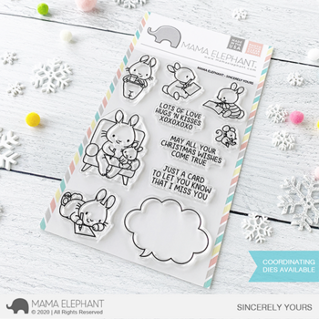  MAMA ELEPHANT-SINCERELY YOURS STAMP & DIE SET