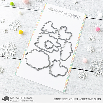  MAMA ELEPHANT-SINCERELY YOURS STAMP & DIE SET