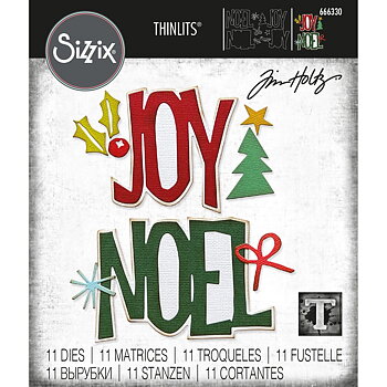 Tim Holtz Sizzix Big Tidings Thinlits Dies  