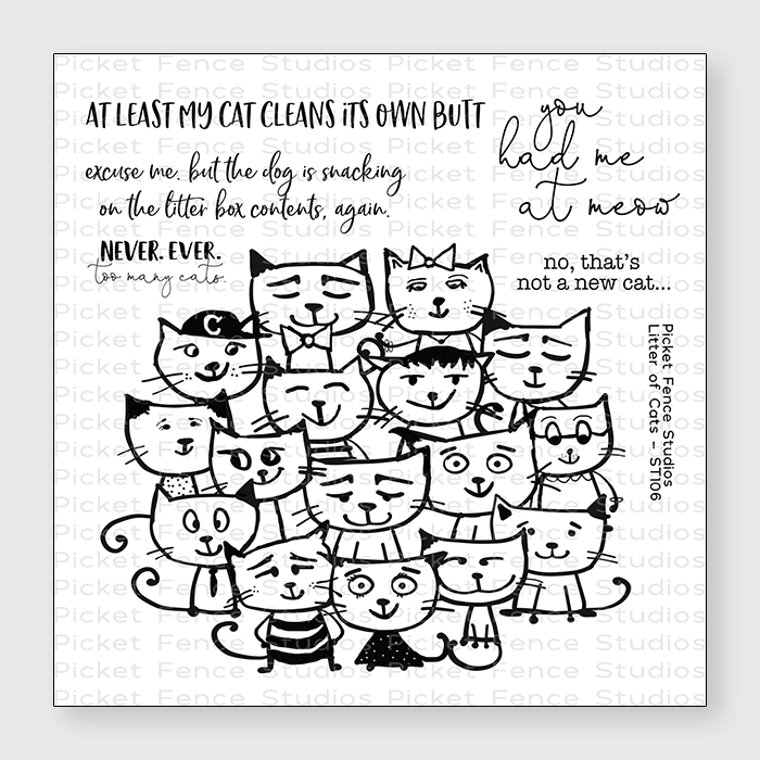 PICKET FENCE STUDIOS -Litter of Cats Clear Stamps - 5