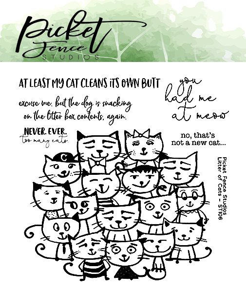 PICKET FENCE STUDIOS -Litter of Cats Clear Stamps