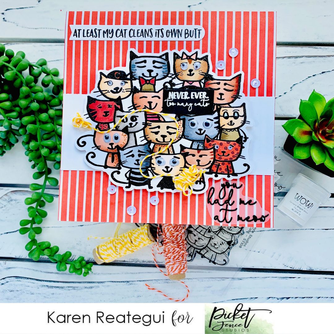 PICKET FENCE STUDIOS -Litter of Cats Clear Stamps - 4