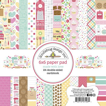 Doodlebug Design -Made With Love 6x6 Inch Paper Pad