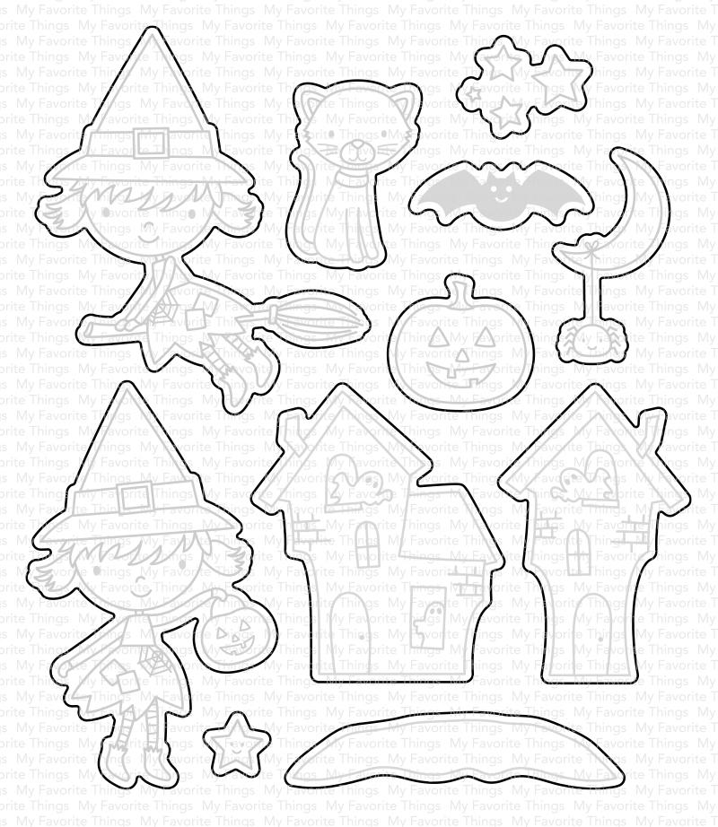 MY FAVORITE THINGS-Best Witches  STAMP & DIE SET - 2