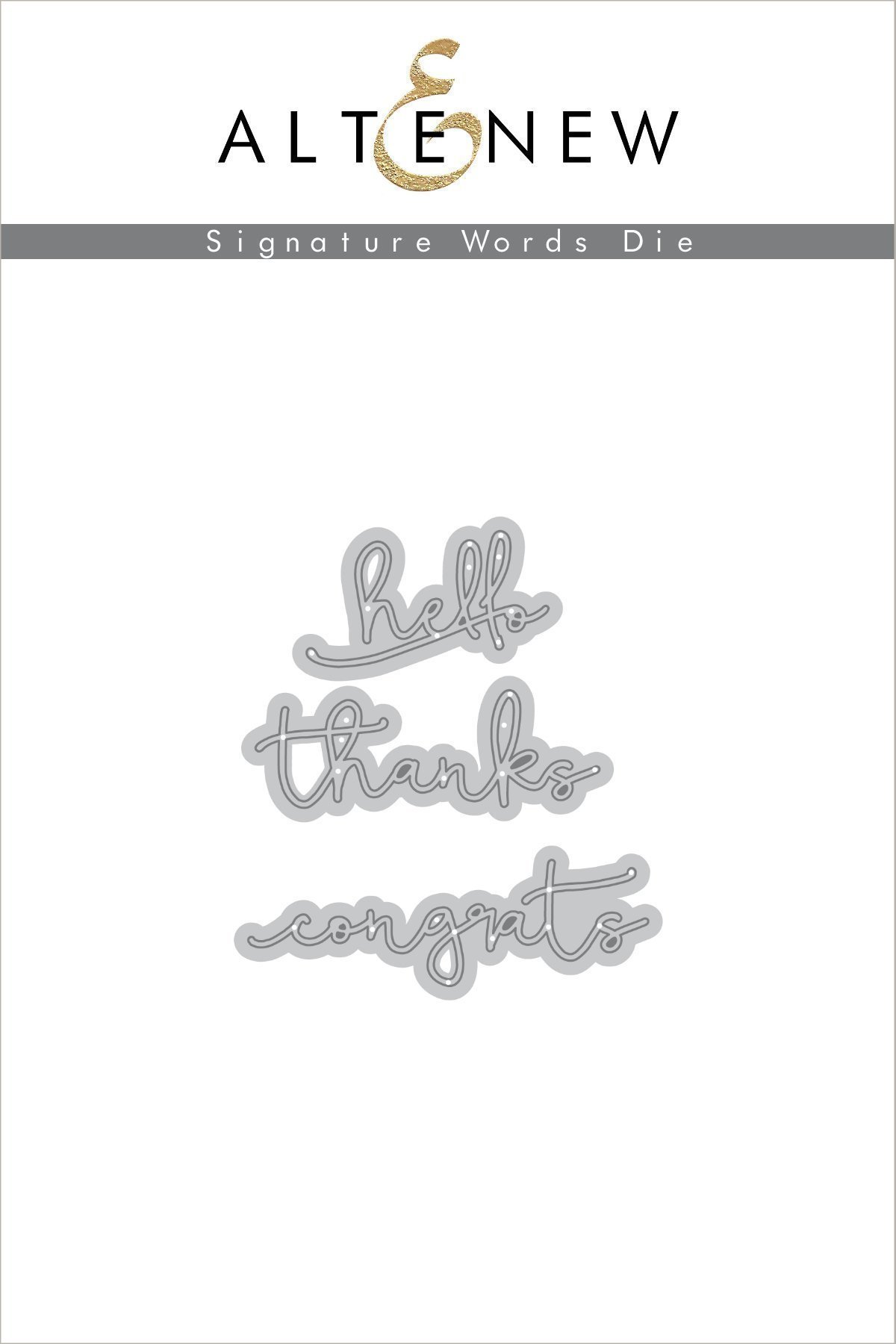 ALTENEW -Signature Words Die Set
