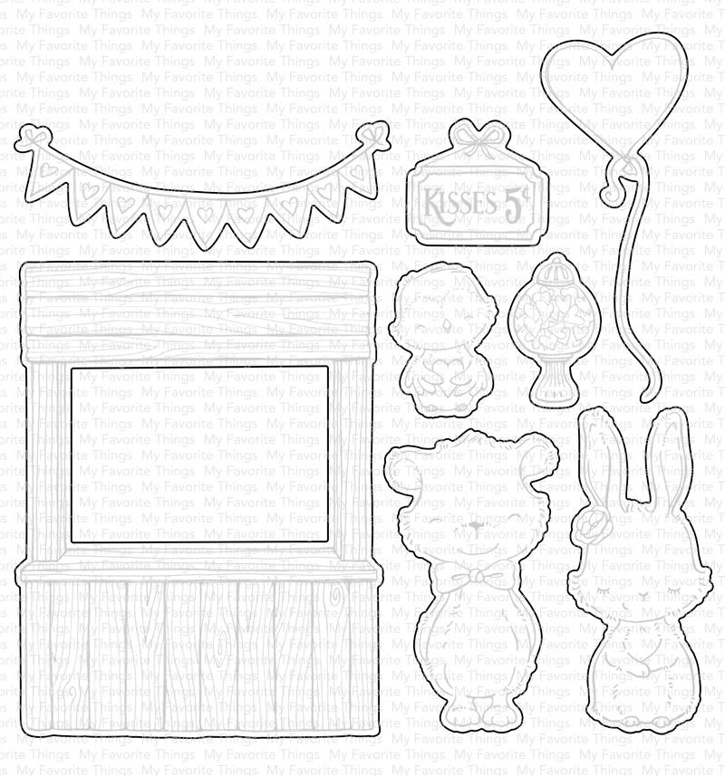 MY FAVORITE THINGS -SY Kissing Booth  STAMP & DIE SET - 2
