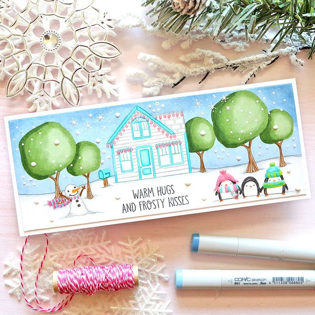 MY FAVORITE THINGS -SY Flurry of Love STAMP & DIE SET  - 4