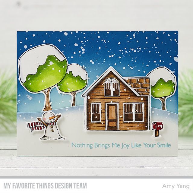 MY FAVORITE THINGS -SY Flurry of Love STAMP & DIE SET  - 5