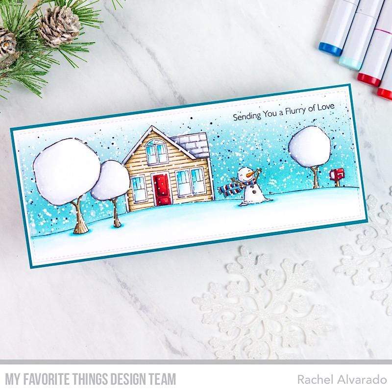 MY FAVORITE THINGS -SY Flurry of Love STAMP & DIE SET  - 3