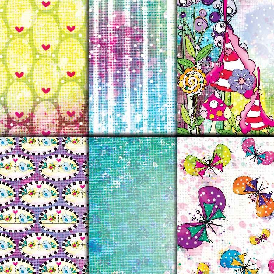 POLKADOODLES - Funky Fantasy 6x6  Paper Pad - 2