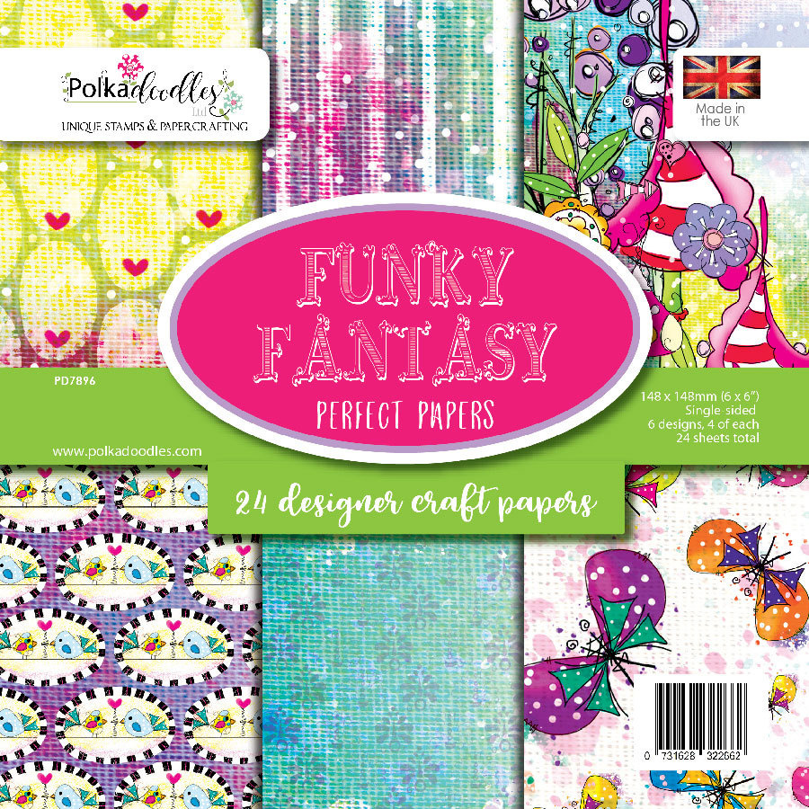POLKADOODLES - Funky Fantasy 6x6  Paper Pad