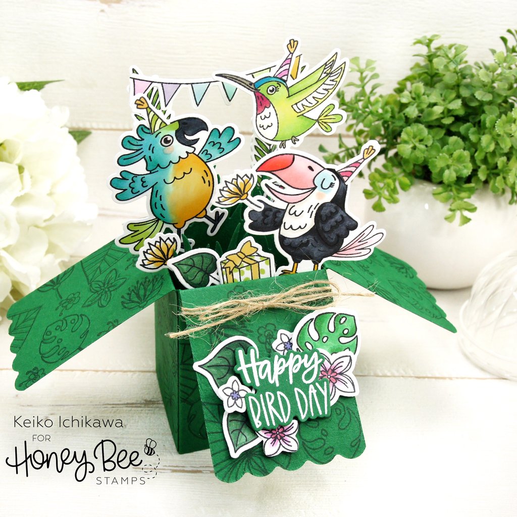 HONEY BEE STAMPS-Birds of Paradise | 6x8 Stampe & Die Set - 10