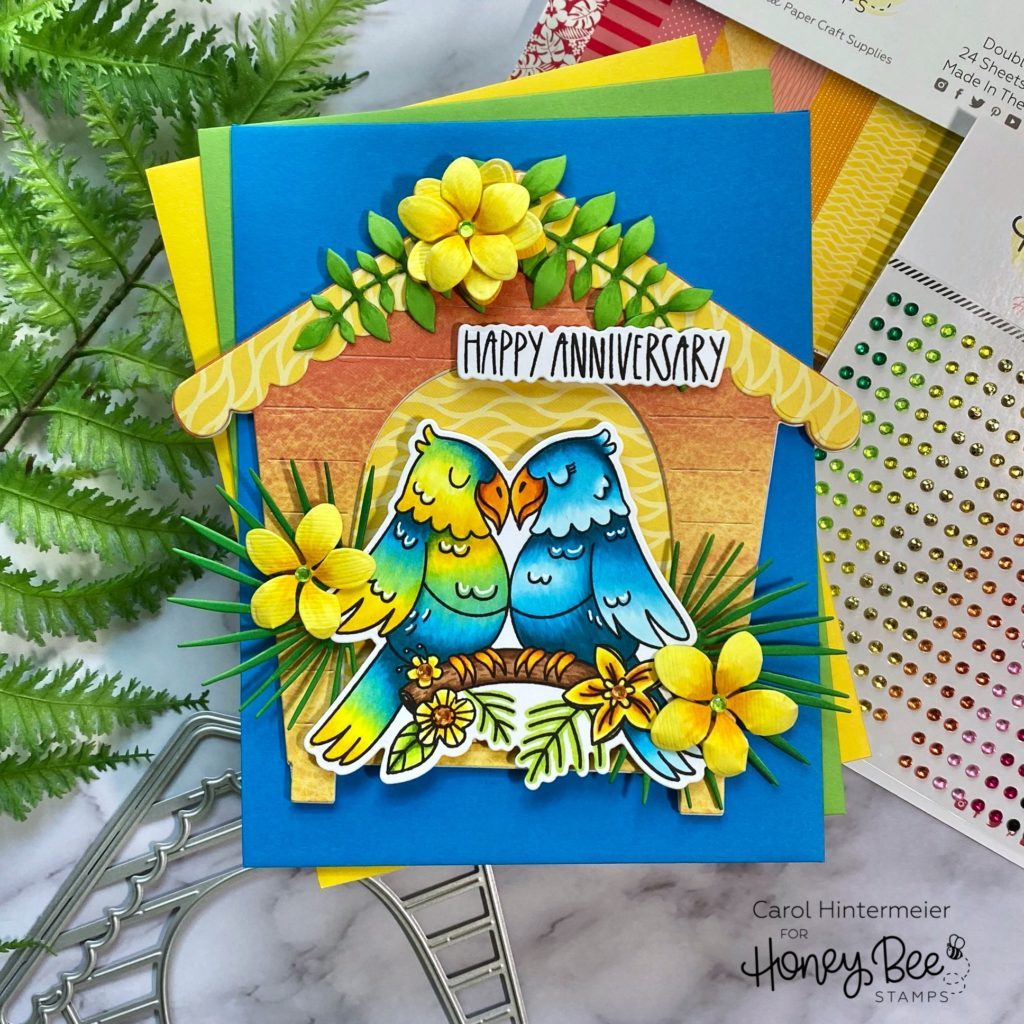 HONEY BEE STAMPS-Birds of Paradise | 6x8 Stampe & Die Set - 7