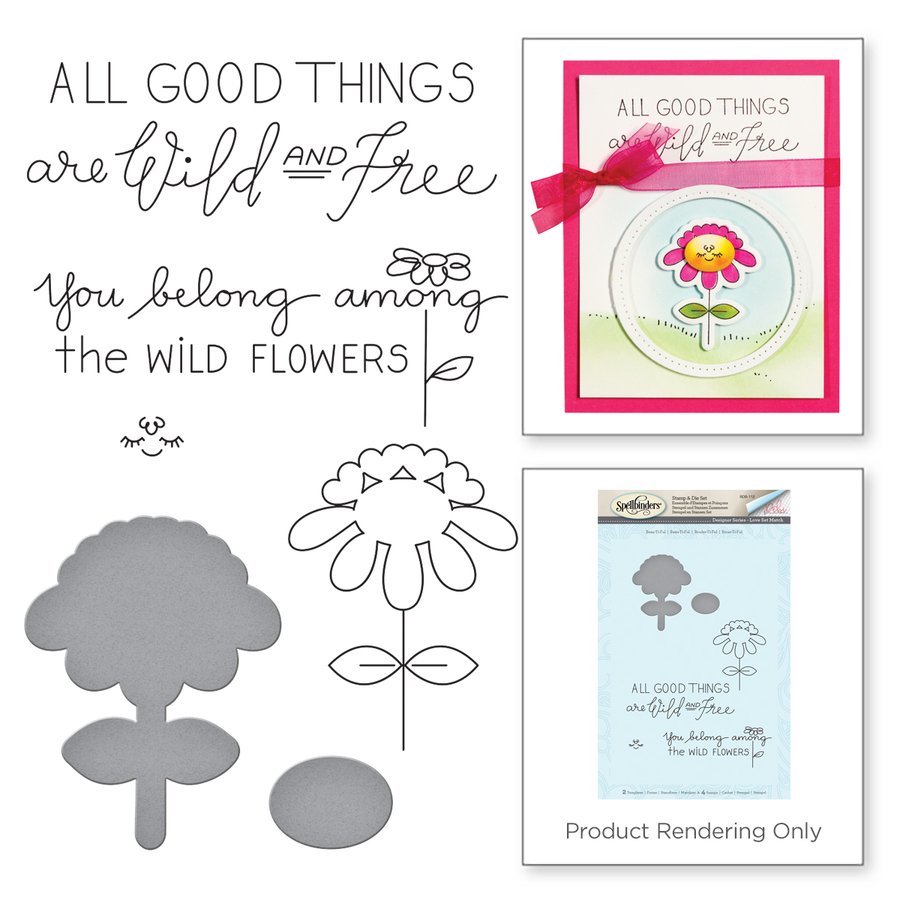 SPELLBINDERS-  MATCH BOOK ETCHED DIES LOVE SET MATCH  BUNDLE  - 2