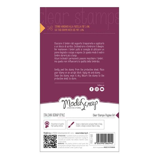 MODASCRAP CLEAR STAMPS   -COLOR OF PUPPIES GIRL - 5