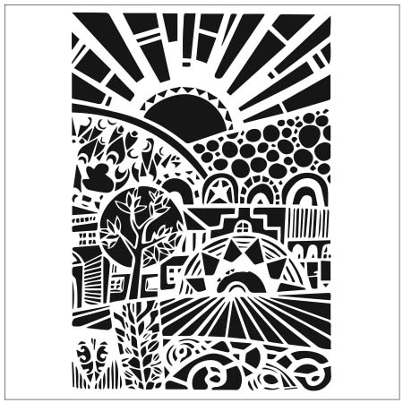 TCW - STENCIL 6X6 Sun Valley