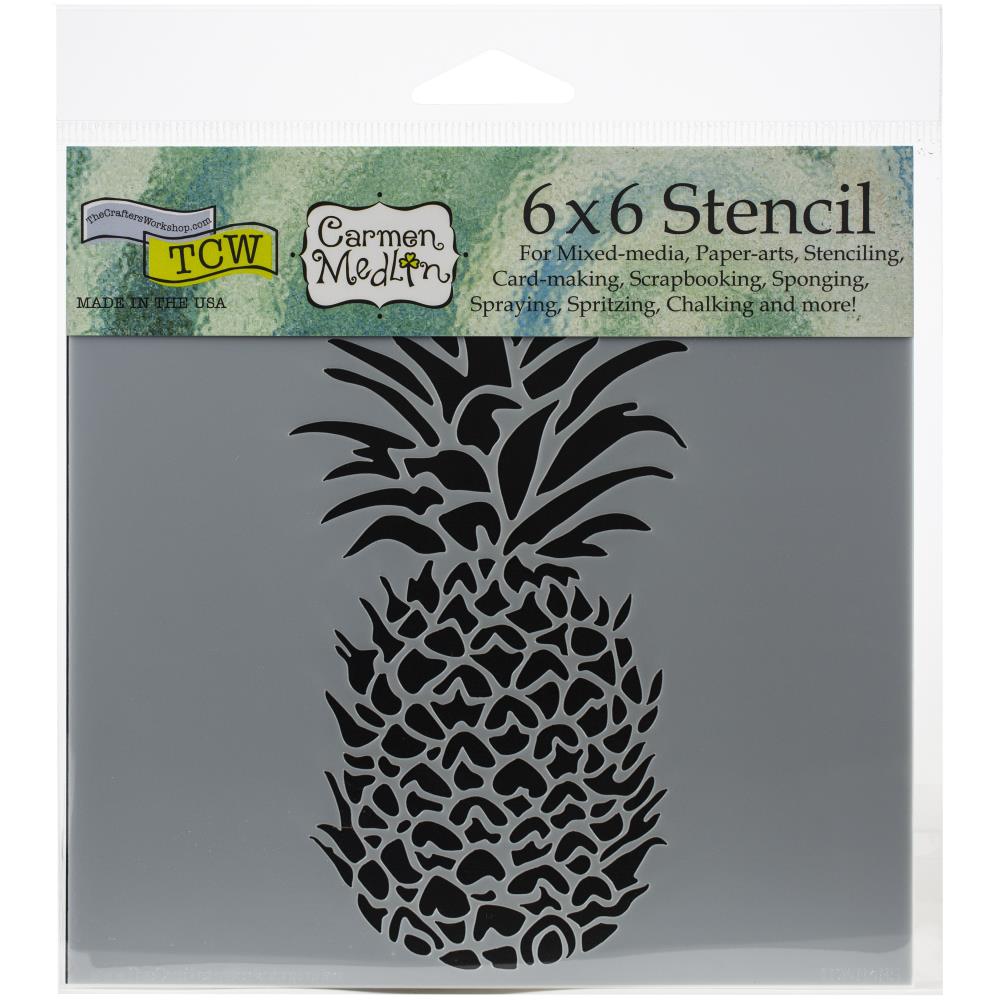 TCW - STENCIL 6X6 -Pineapple