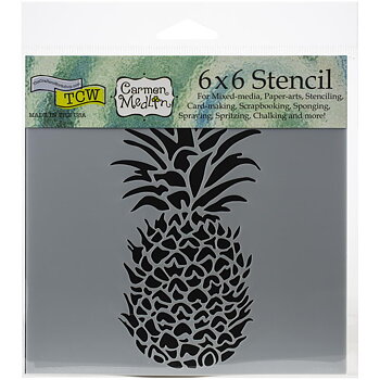 TCW - STENCIL 6X6 -Pineapple