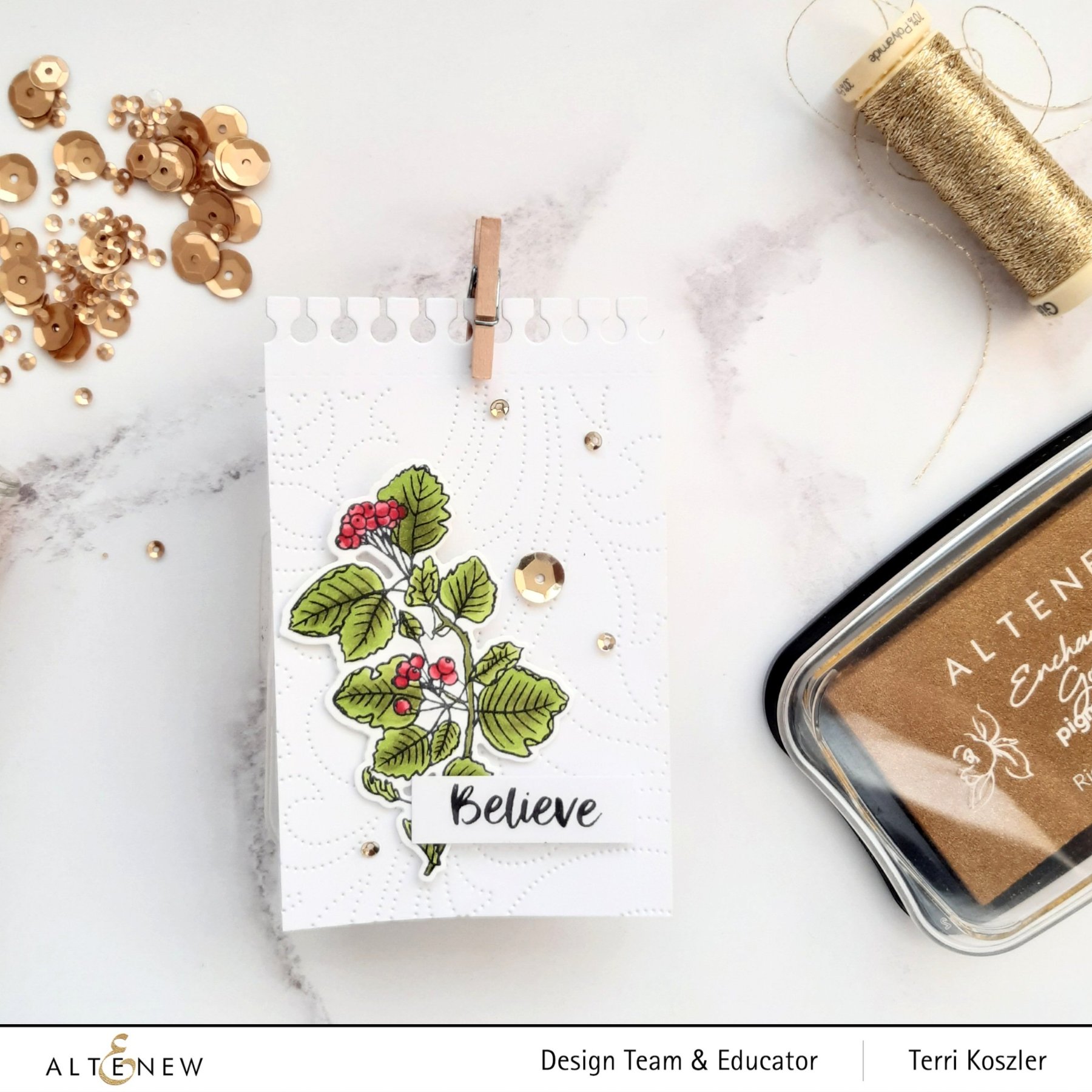 ALTENEW -Acai Berry Branch Stamp & Die Bundle - 5
