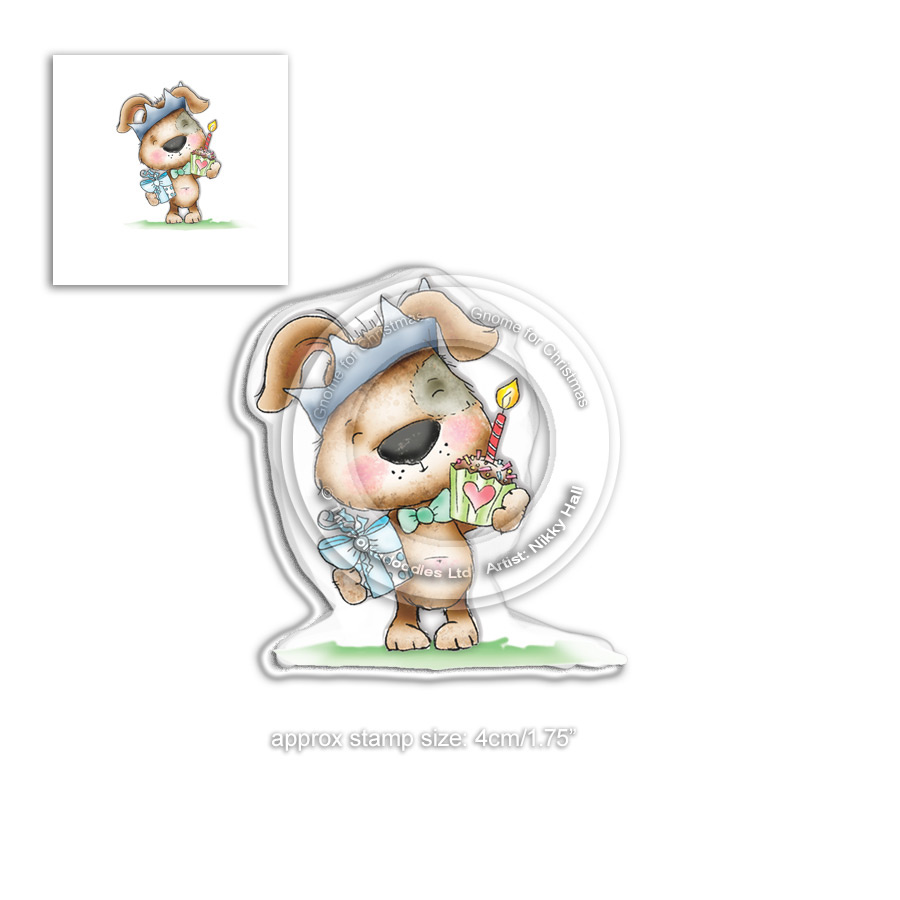 Polkadoodles -Fuzzypuff- Scruff the dog Cupcake