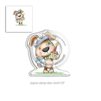 Polkadoodles -Fuzzypuff- Scruff the dog Cupcake