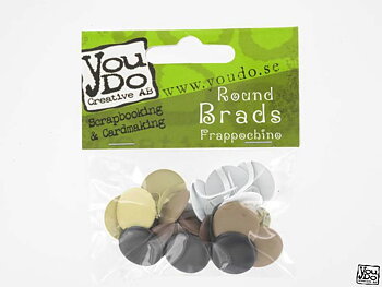 YD Brads round 16mm Frappochino-Y1504