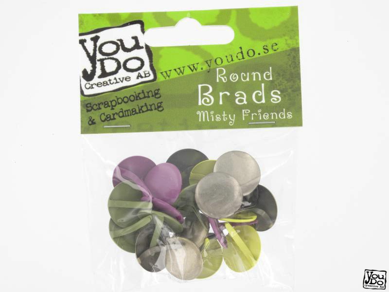 YD Brads round 16mm Misty Friends-Y1505