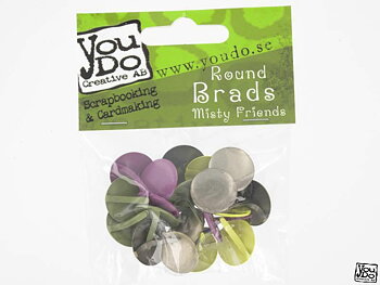 YD Brads round 16mm Misty Friends-Y1505