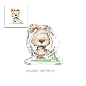 Polkadoodles -Fuzzypuff-Scruff the dog Gardening