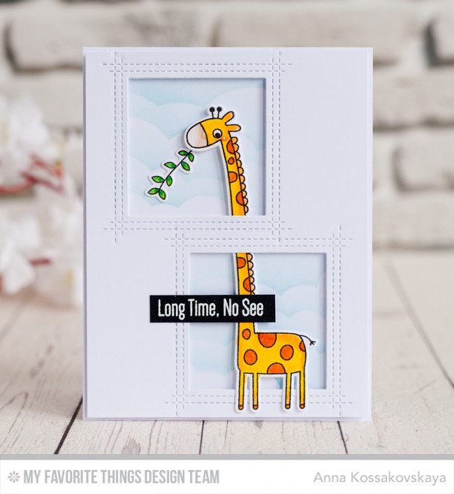 MY FAVORITE THINGS -Giraffing Me Crazy  STAMP & DIE SET - 4