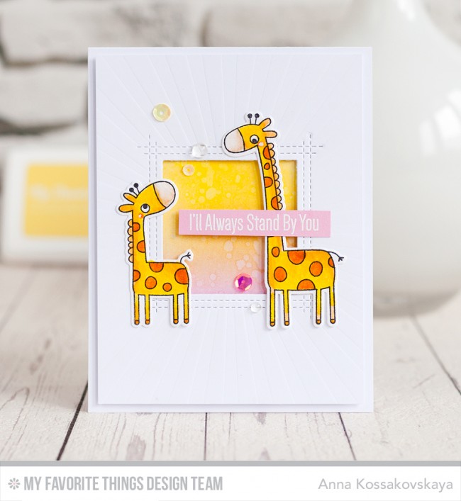 MY FAVORITE THINGS -Giraffing Me Crazy  STAMP & DIE SET - 3