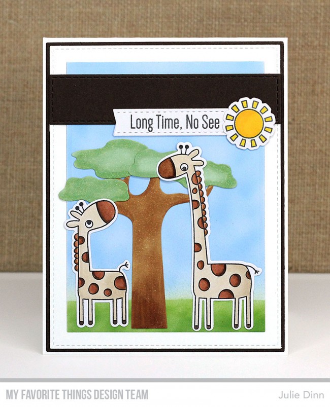 MY FAVORITE THINGS -Giraffing Me Crazy  STAMP & DIE SET - 7