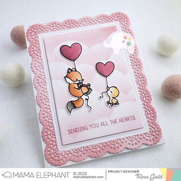  MAMA ELEPHANT-UP WITH LOVE   stamp & die set - 6