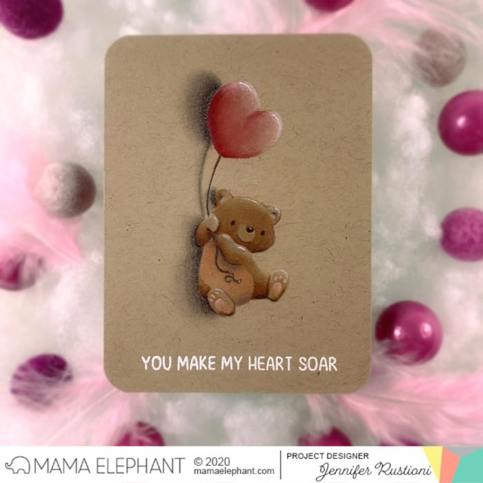  MAMA ELEPHANT-UP WITH LOVE   stamp & die set - 8