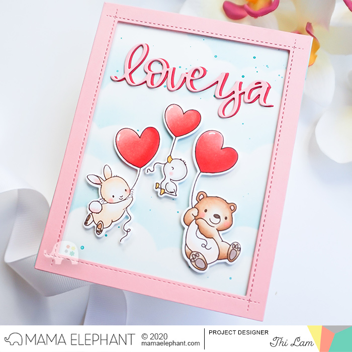  MAMA ELEPHANT-UP WITH LOVE   stamp & die set - 11