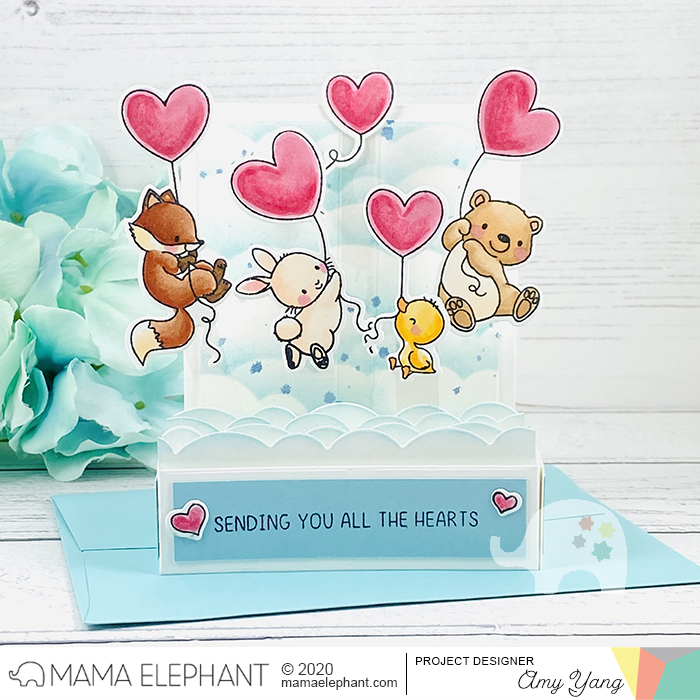  MAMA ELEPHANT-UP WITH LOVE   stamp & die set - 7