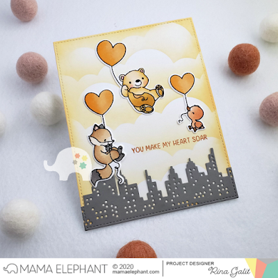  MAMA ELEPHANT-UP WITH LOVE   stamp & die set - 13