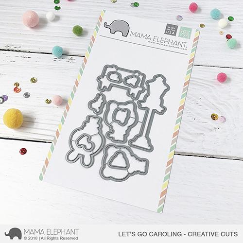  MAMA ELEPHANT-LET'S GO CAROLING STAMP & DIE SET - 2