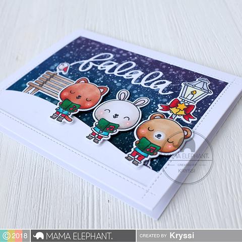  MAMA ELEPHANT-LET'S GO CAROLING STAMP & DIE SET - 5