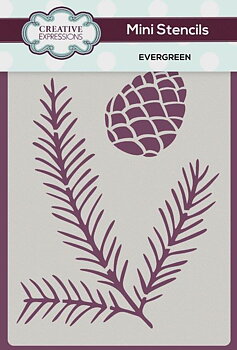  CREATIVE EXPRESSIONS-Mini Stencil Evergreen