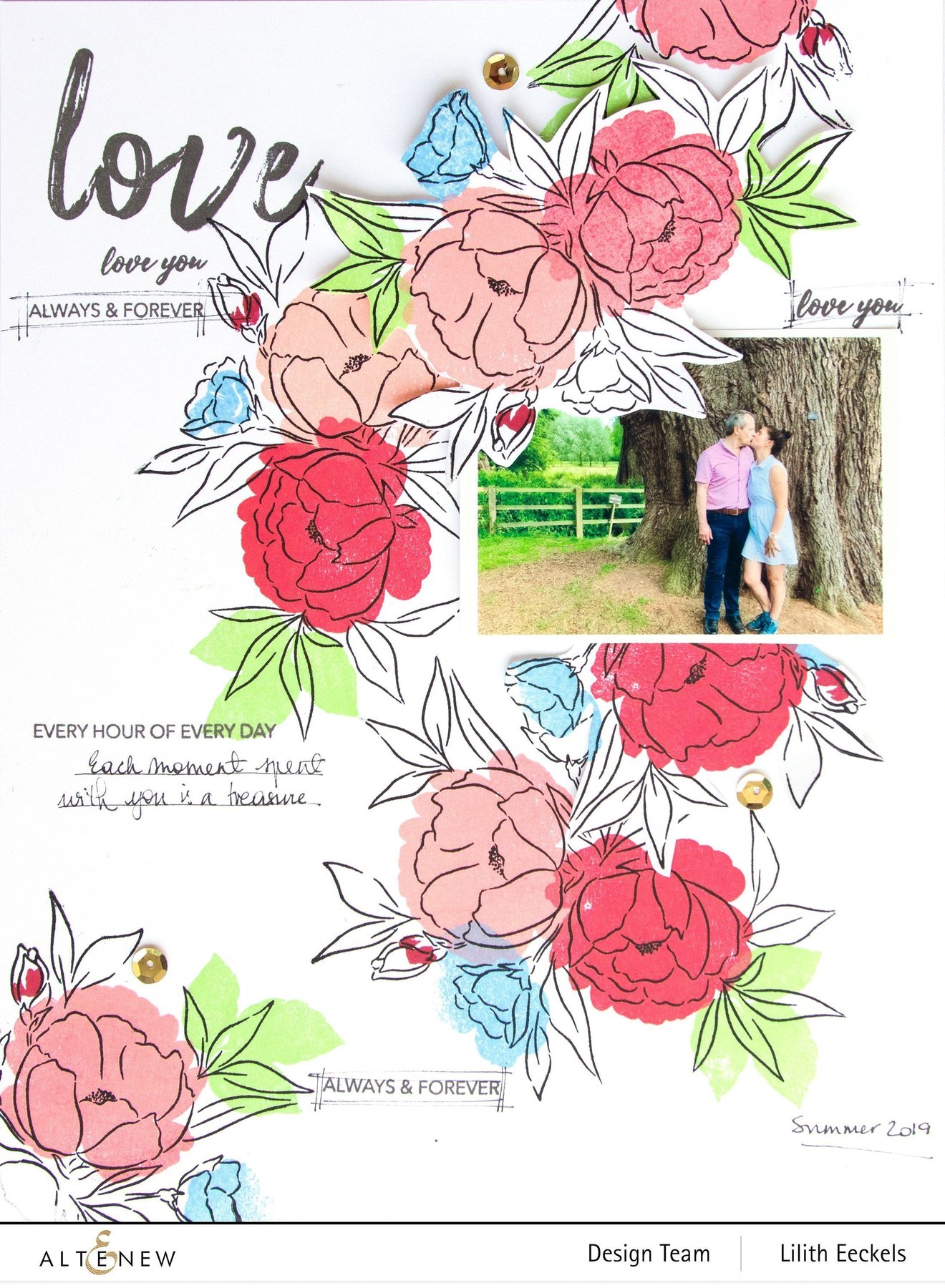 ALTENEW -Delicate Bouquet Stamp Set - 3