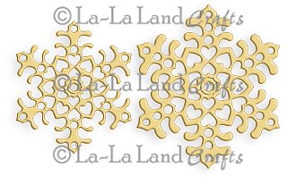 LA LA LAND CRAFTS  -Heart Snowflakes Die (Set of 2)