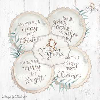 MAGNOLIA MC-20 Christmas Sentiments M 4pc