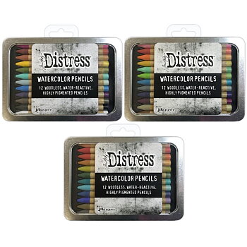 Tim Holtz Distress Watercolor Pencils SETS 1, 2, 3 BUNDLE 