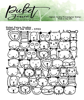 PICKET FENCE STUDIOS -Animals of the Wild Clear Stamps 