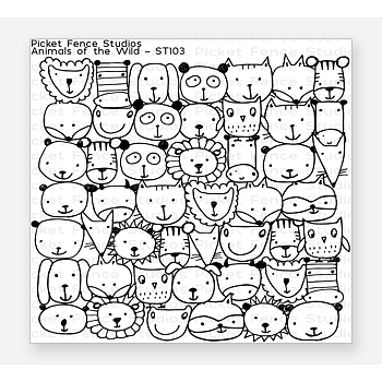 PICKET FENCE STUDIOS -Animals of the Wild Clear Stamps 